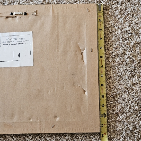 Vintage Academy Arts Roman Ruins Print Framed Matted 16.5x13.5 in - Picture 6 of 7